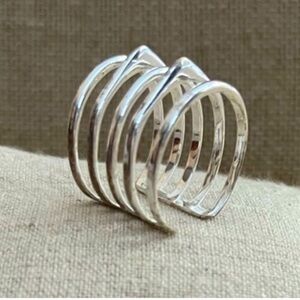 Stella & Dot Maylee Silver tone Adjustable Ring
